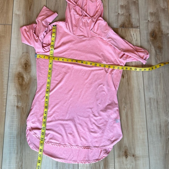 Reebok Womens Lightweight Long Sleeve Hooded Pullover Peachy-Pink Size Medium - Picture 6 of 13